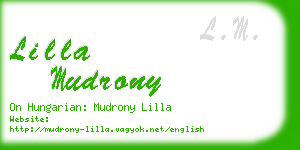 lilla mudrony business card